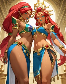 tenk Urbosa & Makeela Riju/ウルボザとマキ・ア・ルージュ (93p) [AI Generated]