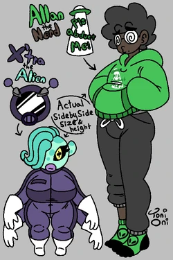 [ToniOniBony] Allan and X'tra 🤓👽  (OC By Tonionibony)