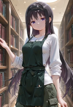 [マイネームルナ] Pregnant Belly Library Series Akemi Homura [Sample] [AI Generated]