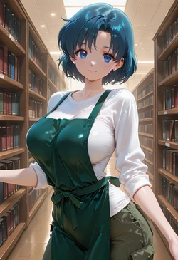 [マイネームルナ] Pregnant Belly Library Series Mizuno Ami [Sample] [AI Generated]