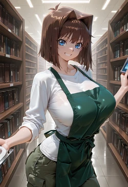 [マイネームルナ] Pregnant Belly Library Series Masaki Anzu [Sample] [AI Generated]