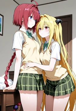 [PKAI] Mea Kurosaki and Konjiki No Yami (Patreon) [AI Generated]