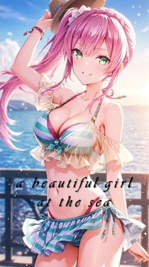a beautiful girl at the sea [AI Generated]
