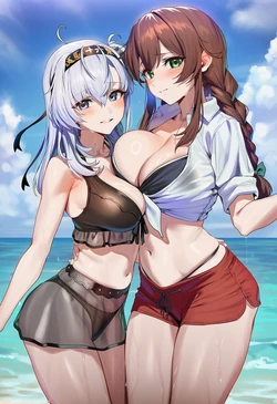 [ChocoPizza] v4c/ffm/3p: suzutsuki + noshiro (kancolle) 234 (Patreon) [AI Generated]