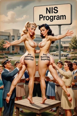 1950s Nude in School (NIS) and Cousins Don't Need Modesty (Silver Age Art inspired) ENF - Eddie Davidson (My Creations) [AI Generated]