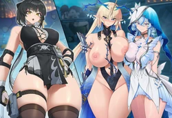 [DepressArt] Fleurdelys+Female Rover+Shorekeeper (wuthering waves) [AI Generated]