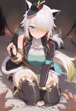 [しまむらわさび] 白猫 えっち [AI Generated]