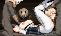 #グロ 琴團長VS丘丘人 - 重慶國民政府的插画 - pixiv [AI Generated]