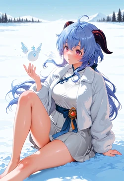 [HenryBoya] Ganyu's Snow Fun [AI Generated]