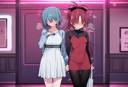 sayaka X kyoko (futa) (AI Generated)