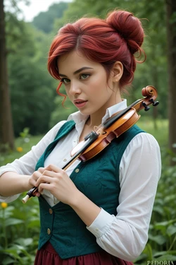 Serenade in Silk 🎶🤍 (AI Generated)