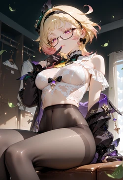 [Only4u AI Art  R1ver] [Request] Emilie Genshin Lingerie variants (Patreon) [AI Generated]