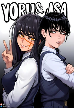 [Renz3n] Yoru & Asa, Blowing Denji's Mind [Ai Generated]