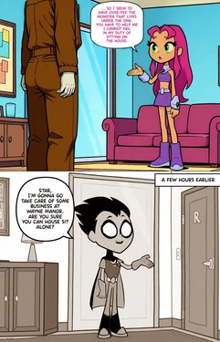 Teen Titans: Starfire's Housesitting (AI Generated)