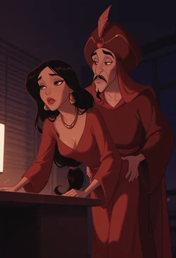 [Scarlet_Meow] Temptation in the Wilderness (Jasmine x Jafar) [AI Generated]