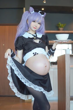 [Sally dorasnow] Genshin impact-Ke Qing-Cosplayer pregnant2 [AI Generated]