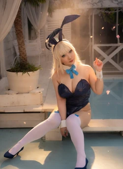 Golden hour glow, a touch of fantasy, and confidence that speaks without words ✨🐇 # Shooting Star Saku [AI Generated]