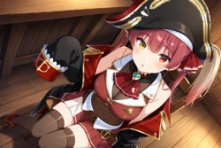 [AI Generated] マリ〇船長と酒場で①