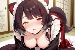 [AI Generated] 戌〇とことお布団の上で