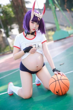 [G44不會受傷] NO.029-Shuten Douji-Cosplayer pregnant [AI Generated]