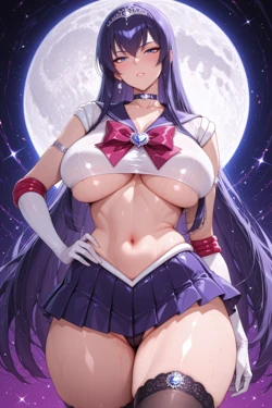 [Villain Party] 0118--Saeko Busujima — Earth Has Been Taken Over by Zombies, Ask the Moon for Help (Patreon) [AI Generated]