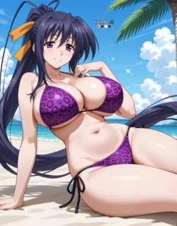 [EternoAI] Akeno Himejima 🔞 | High School DxD + [EXTRAS] | Akeno Leopard Bikini (2025-05-03) [AI Generated]