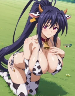 [EternoAI] Akeno Himejima 🔞 | High School DxD | Akeno Cow Outfit (2025-02-09) [AI Generated]