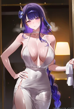 apaper) 260327 [GENSHIN] raiden WHITE DRESS BWC [AI Generated]