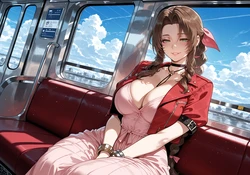 [Miyu] Aerith Gainsborough: Window Seat [AIGenerated]