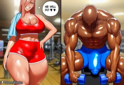 Power at the gym comic [AI generated] Rixataz