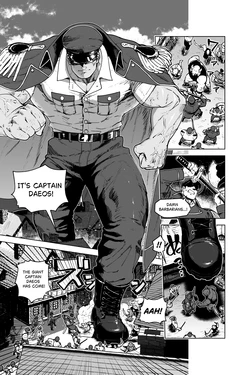 [Gakuranman (Chijimetaro) Giant Soldier, Captain Daeos, Eats His Fan Men