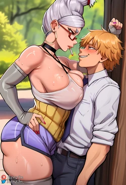 [Renz3n] Seiko Ayase (Dandadan) x Denji (Chainsaw Man) [AI Generated]