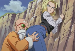 ドラゴンボール 18号 vs 亀仙人 [AI Generated]