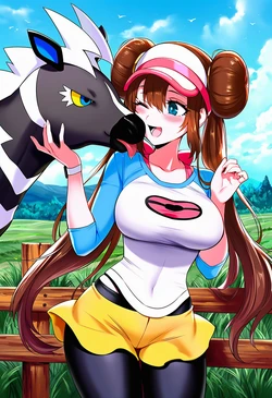 [DarkHound] Rosa and Zebstrika (AI Generated)