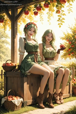 [Patreon] [AiASAG] [4K] 😏Happy Orchard🍎 - Preview [AI Generated]