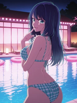 [Kurohime] Akane Kurokawa (Night Pool) [AI Generated]