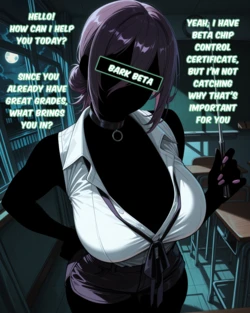 The teacher is helping a beta-chipped student who got censored [AI generated]