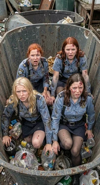 Police girls, beaten, raped, and thrown in a trash can 2 [AI Generated]