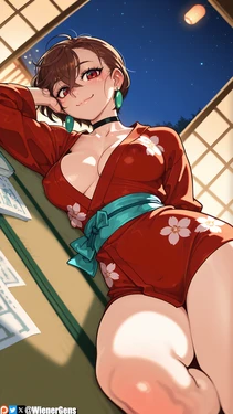 Momo Ayase (Dandadan) Wienergens AI Generated