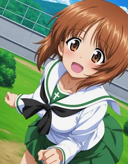 [azusa PATREON] Girls und Panzer – Nishizumi Miho 345P [AI Generated]