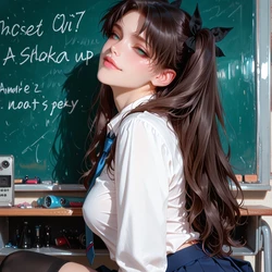 the new student Rin Tohsaka [AI Generated]