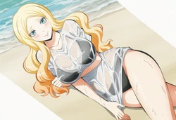 [sticky] Irina Jelavic Beach BBC [ai generated]