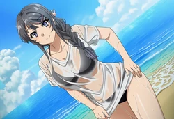 [sticky]  Seishun buta yarou - Sakurajima Mai x Fat BBC Beach [ai generated]