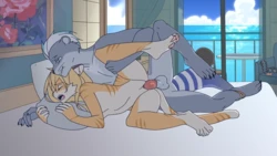 [Risu_koidz] Roy Otter and Nami Leg-Up Spooning Animation Videoframes