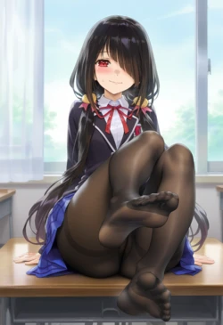 [スクラロース ]  校服时崎狂三-黑丝裤袜 恋足癖福利   [AI Generated]