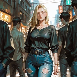 ShinyGoon - [Anna Kouwa - OC] Street Experience (AI Generated)