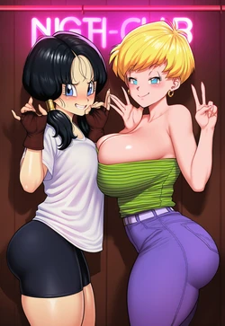 [1-A Dot] Videl & Erasa [AI Generated]