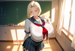 [BigMelons] オリヴィア・陽向 (セーラー服) [AI Generated]
