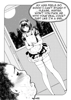 [Zenra QQ] Anal ga Kimochi Yosugite Gaman Dekinai node Oji-san no Honmono Chinpo de Boku o Okashitekuremasenka? Onnanoko Mitai ni... [English]