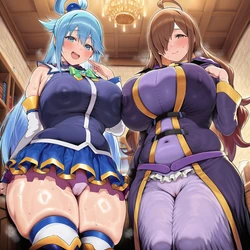 【3tongues】アクア&ウィズ [AI Generated]